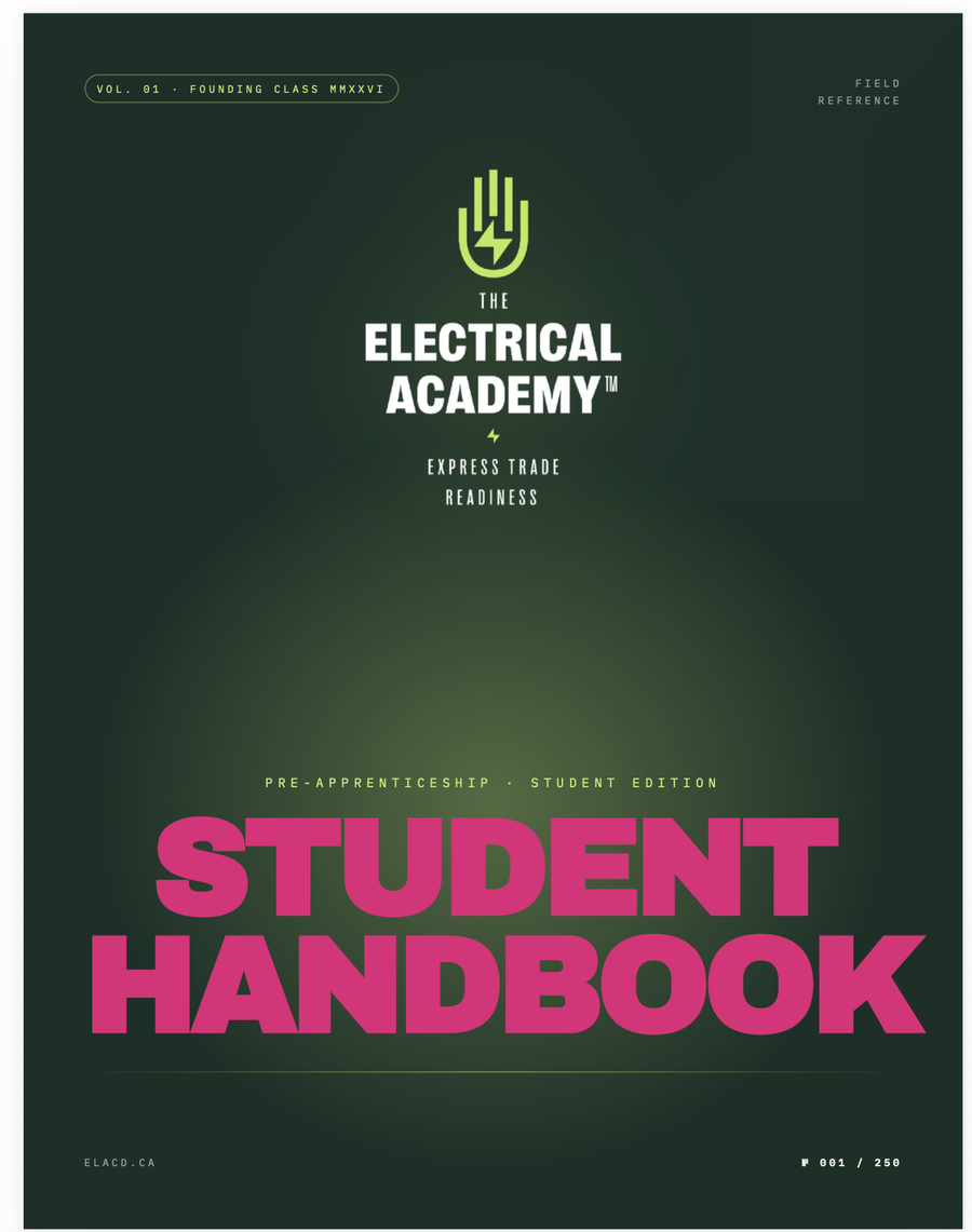 The Electrical Academy Student Handbook cover